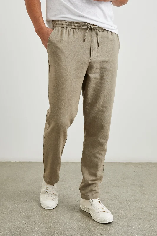 Men's Jeans with Fashionable RipsCALLUM PANT - BARLEY