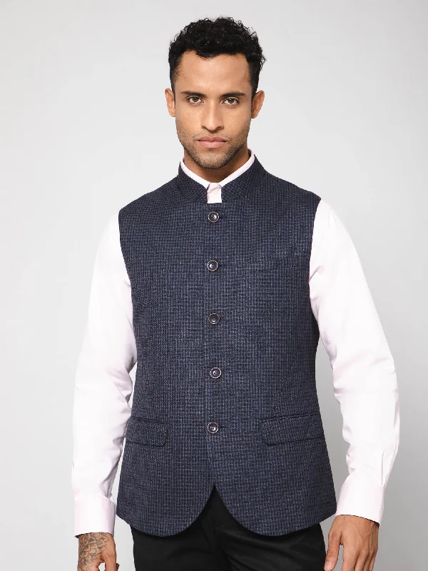 Classic Men's Trench CoatsMen Navy Waist Coat