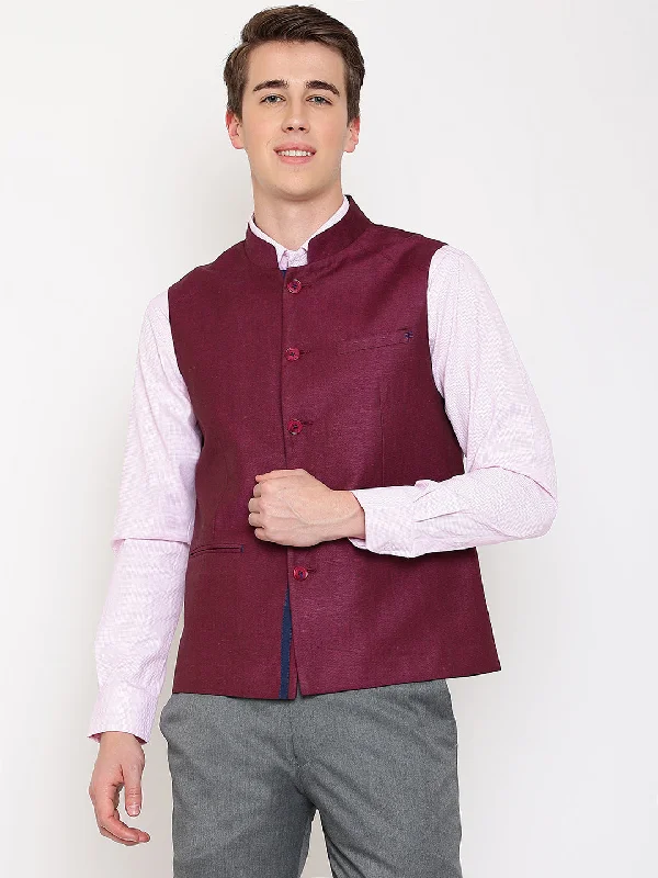 Men's Coats with Ripstop FabricMens Wine Waist Coat