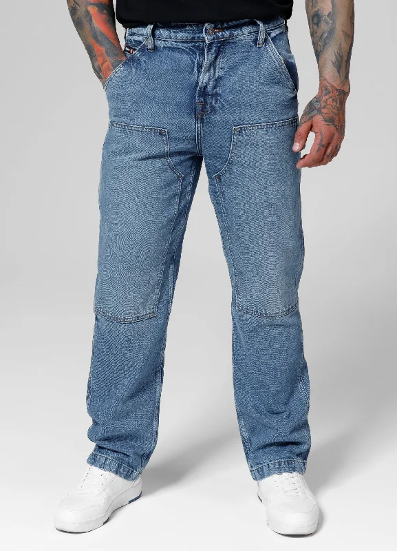 Elegant Straight-Leg Men's JeansCARPENTER Blue Denim Jeans