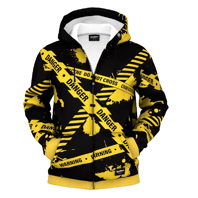 Men's Hoodies for AutumnCaution Zip Up Hoodie