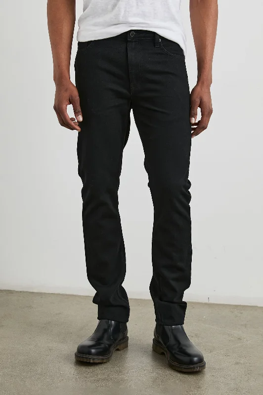 Men's Jeans with Stretch FabricCLAYTON SLIM STRAIGHT - DARK BLACK