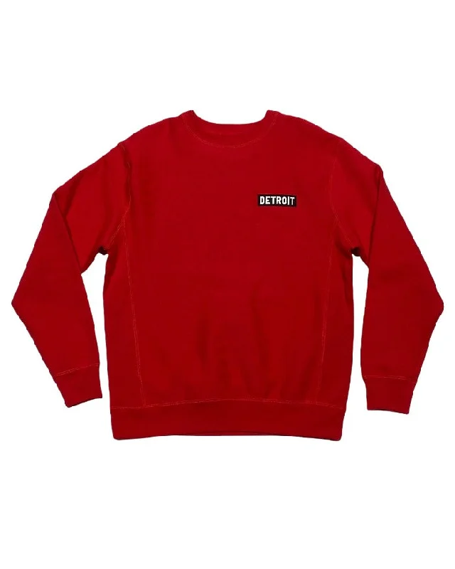 Cool Men's Graphic HoodiesInk Detroit Heavyweight Crewneck Sweatshirt - Red