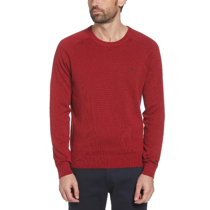 Men's Sweaters with PocketsRibbed Cuff Crew Neck Sweater