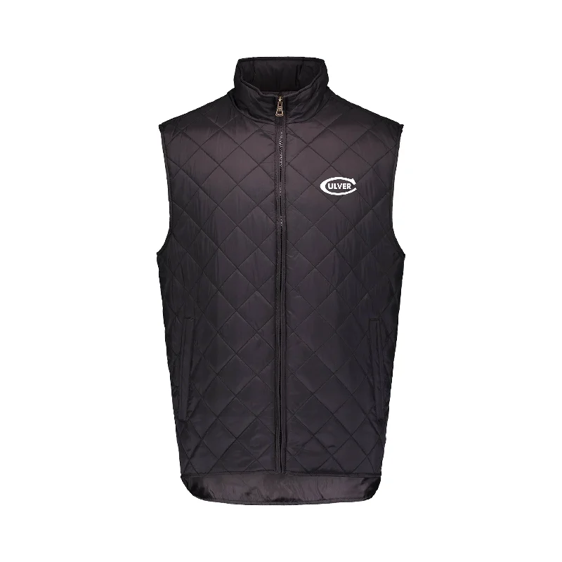 Men's Coats with Velcro ClosuresCulver Men's Diamond Quilted Vest - Black