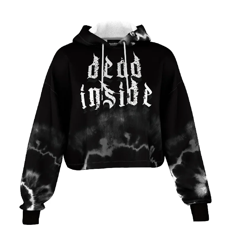 Unique Men's Custom HoodiesDead Inside Cropped Hoodie