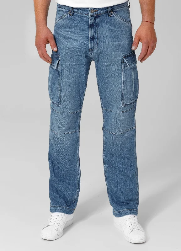 Men's Jeans with a Destroyed LookDEERHORN Cargo Classic Wash Jeans