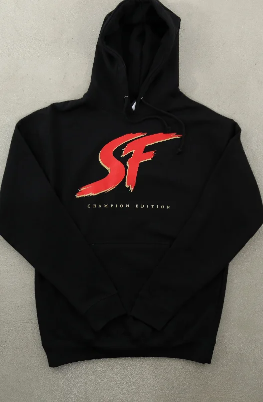 Men's Hoodies for WorkoutES EF :: Champion Edition (Men's Black/Red Hoody)