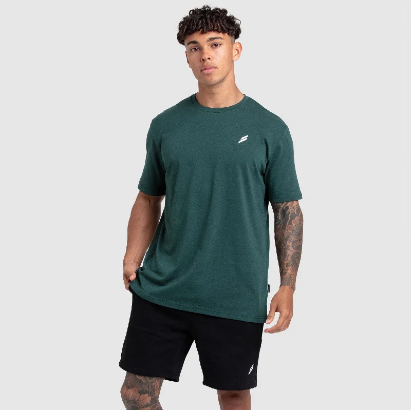 Men's Shirts with Hook-and-Loop ClosuresEssential Regular Fit Tee - Forest Green