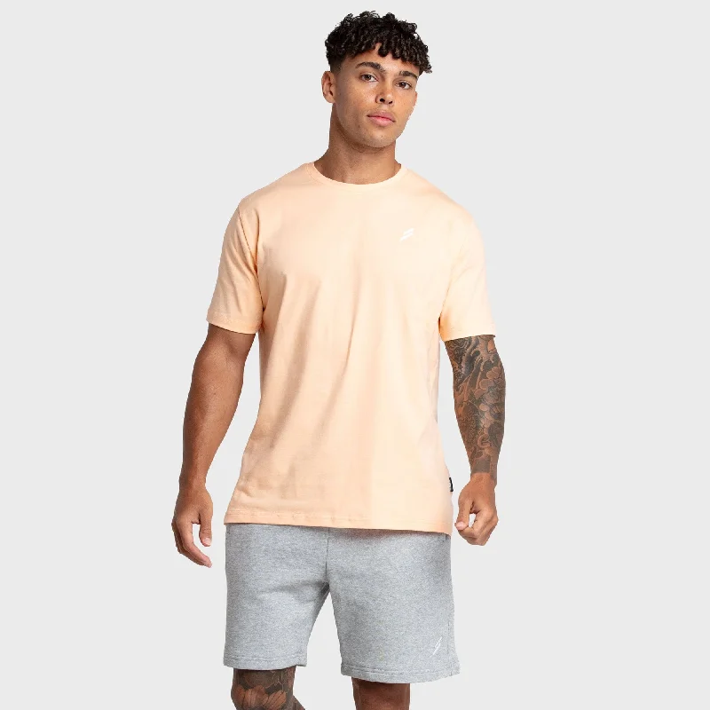 Men's Shirts with Appliqué DetailsEssential Regular Fit Tee - Sherbet Orange