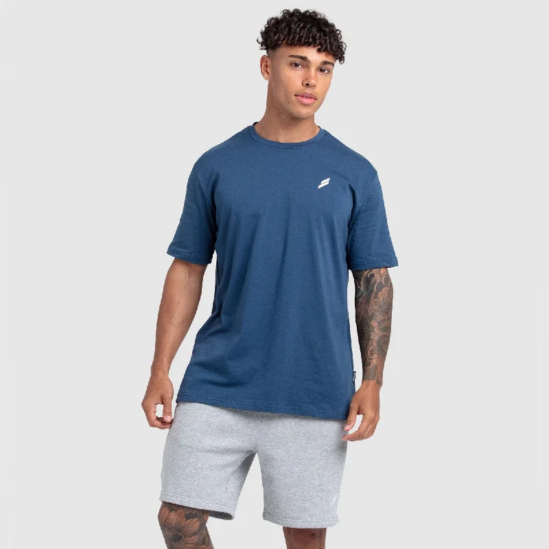 Comfortable Men's Polo ShirtsEssential Regular Fit Tee - Space Blue