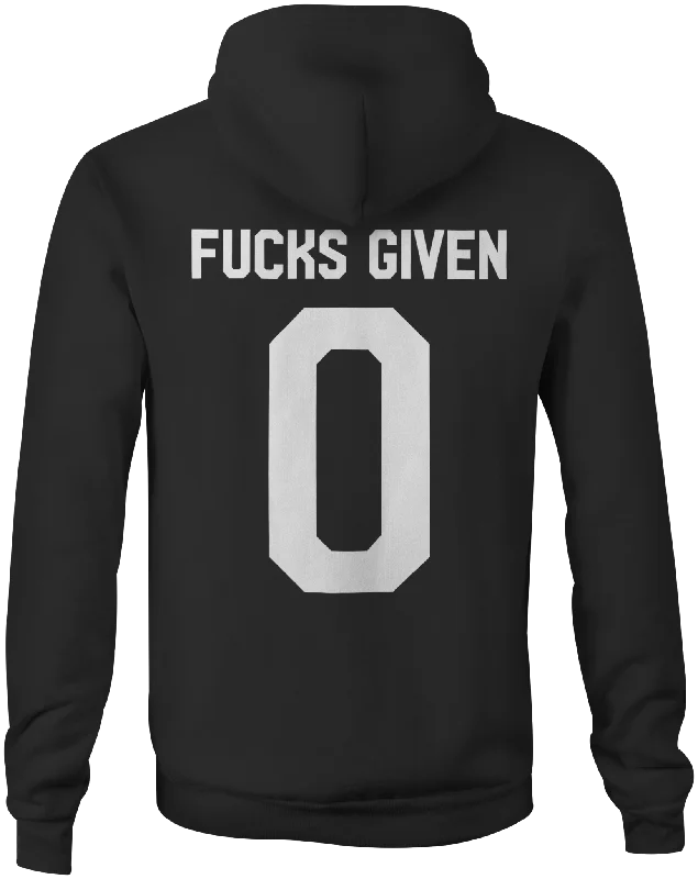 Men's Hoodies with Appliqué DetailsMen's F's Given 0 Pull Over Hoodie