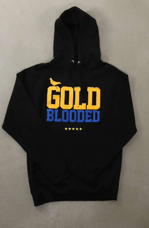 Men's Hoodies for Casual WearGold Blooded (Men's Black/Royal Hoody)