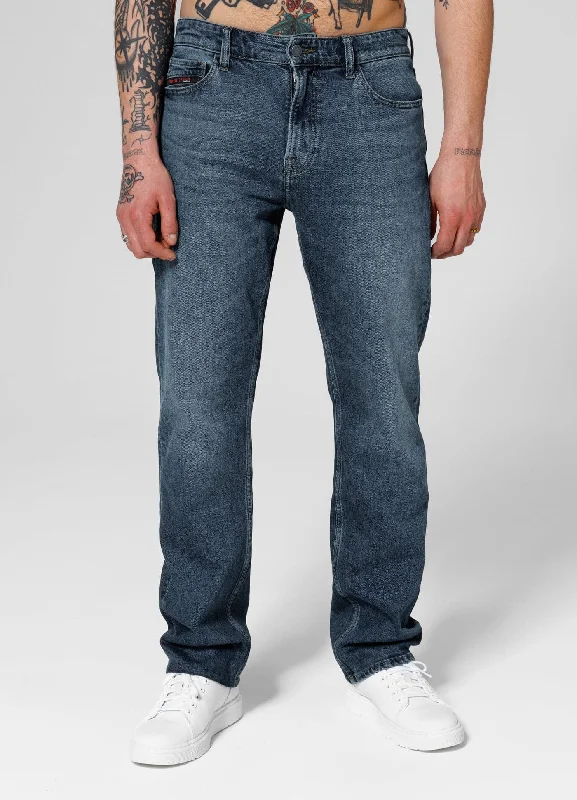 Men's Straight-Leg Jeans in Dark WashHIGHLANDER Long Medium Wash Jeans