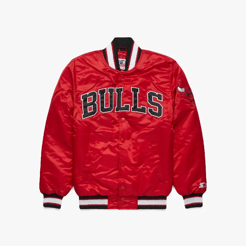 Men's Coats with Chest PocketsHOMAGE x Starter Bulls Satin Jacket