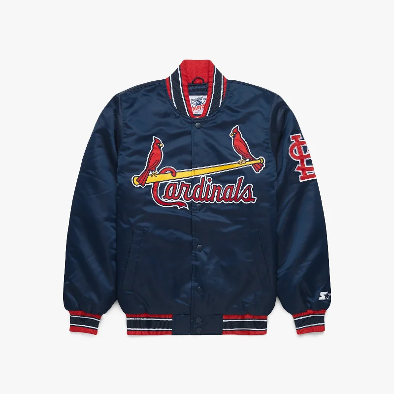 Men's Coats for Winter SportsHOMAGE X Starter St. Louis Cardinals Satin Jacket