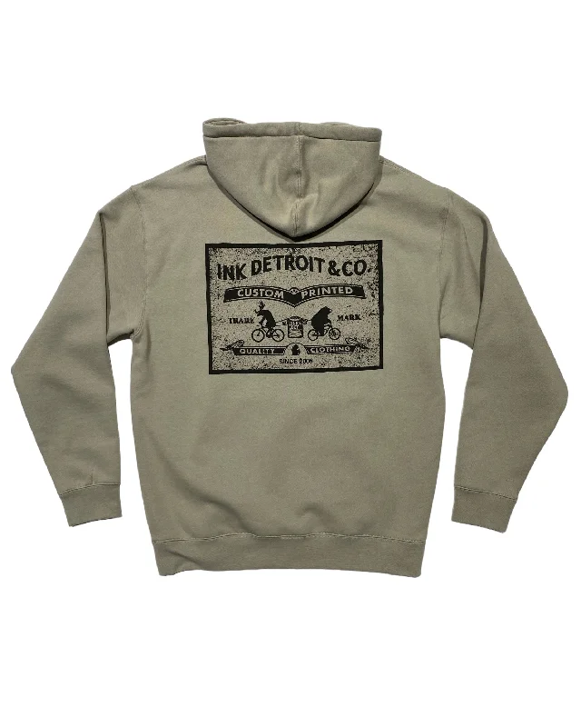 Men's Hoodies with DrawstringsInk Detroit & Co Premium Heavyweight Hoodie - Cement