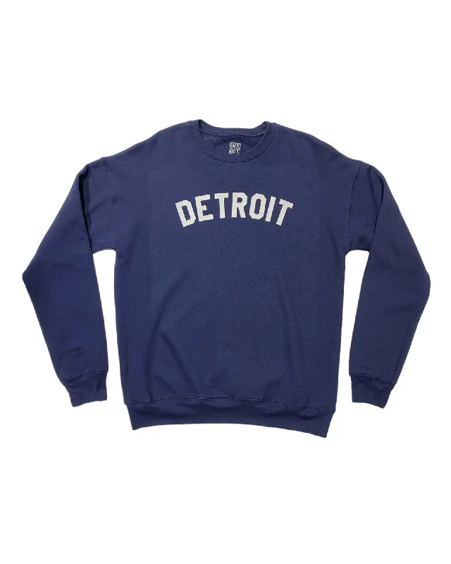 Men's Hoodies with Pass-Through PocketsInk Detroit Crewneck Sweatshirt - Navy