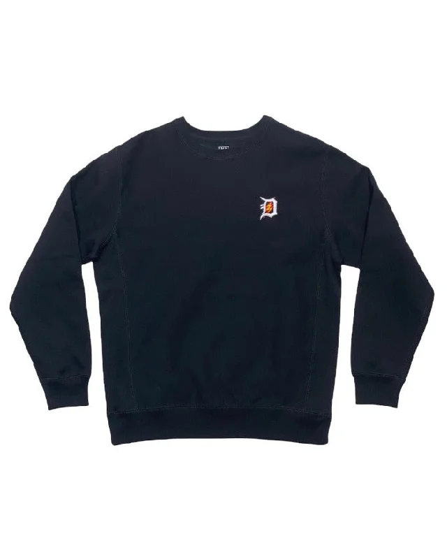 Men's Hoodies for Mild WeatherInk Detroit D-Lightning Heavyweight Crewneck Sweatshirt - Black