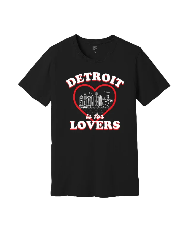 Men's Hoodies with Lined HoodsInk Detroit -  Detroit is for Lovers T-Shirt - Black