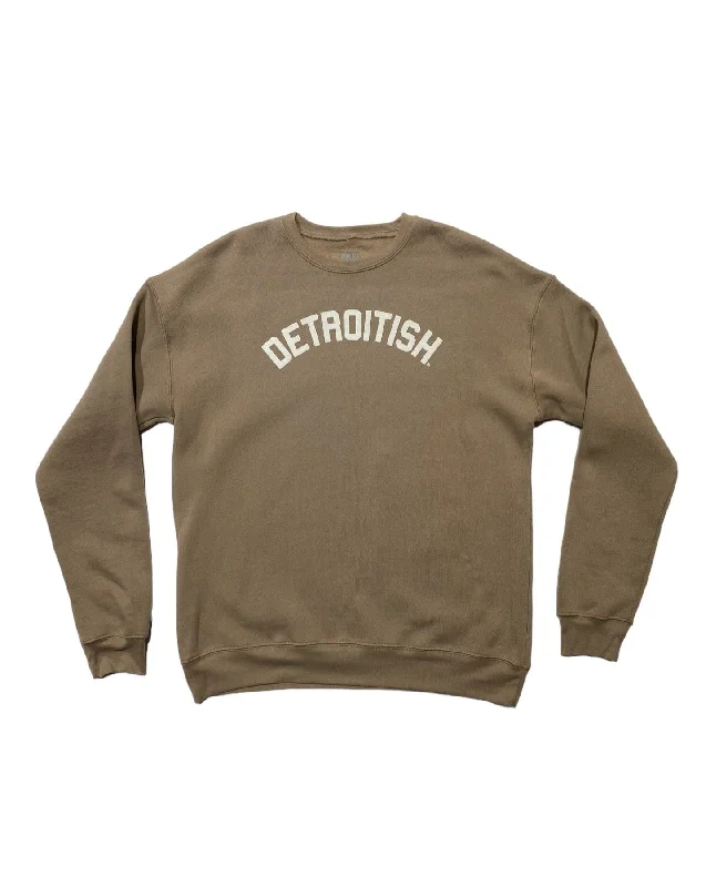 Men's Hoodies with Stretch FabricInk Detroit Detroitish Crewneck Sweatshirt - Tan