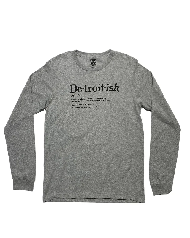 Men's Hoodies for GymInk Detroit Detroitish Defined Long Sleeve T-Shirt - Athletic Heather