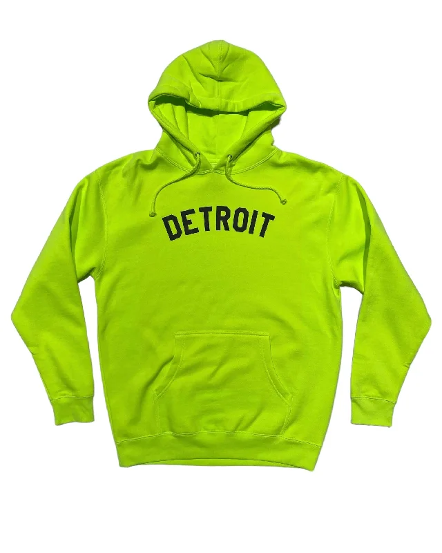 Warm Men's Thermal HoodiesInk Detroit - Fluorescent Yellow Hoodie