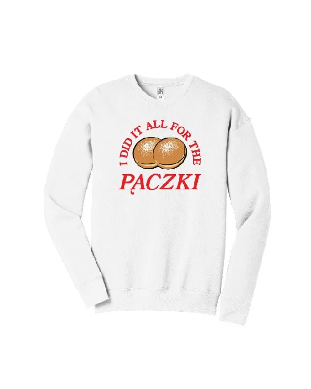 Men's Hoodies for Cold WeatherInk Detroit "I did it all for the Paczki"  Sweatshirt - White