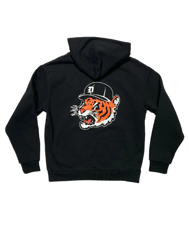 Luxurious Men's Cashmere HoodiesInk Detroit - Motor City Kitty Premium Heavyweight Hoodie - Black