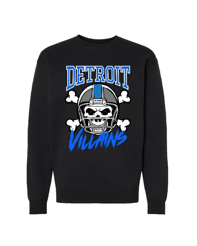 Luxurious Men's Cashmere HoodiesInk Detroit - Villains Crewneck Sweatshirt - Black