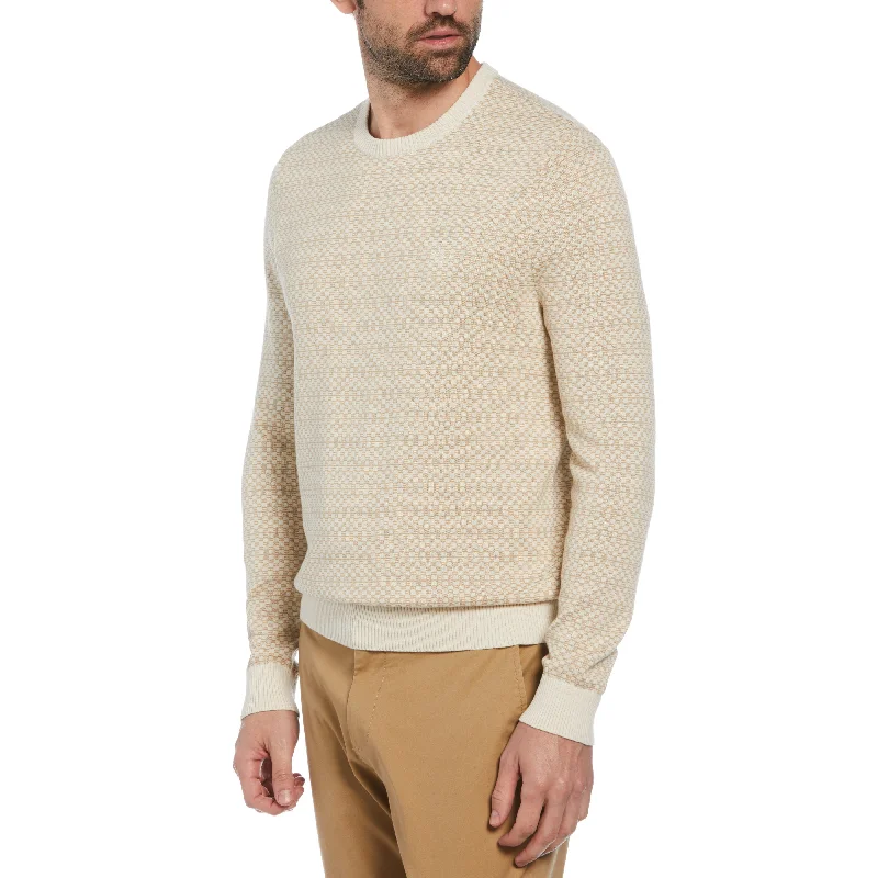 Men's Sweaters with BeadsJacquard Check Sweater