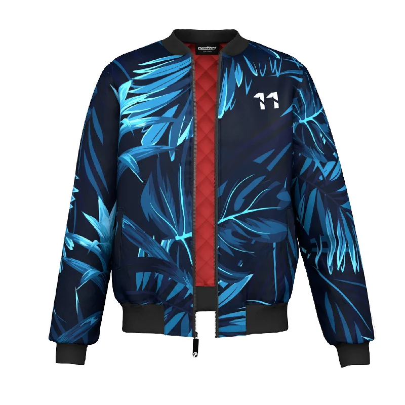 Men's Coats for AutumnJungle Dark Floral Bomber Jacket