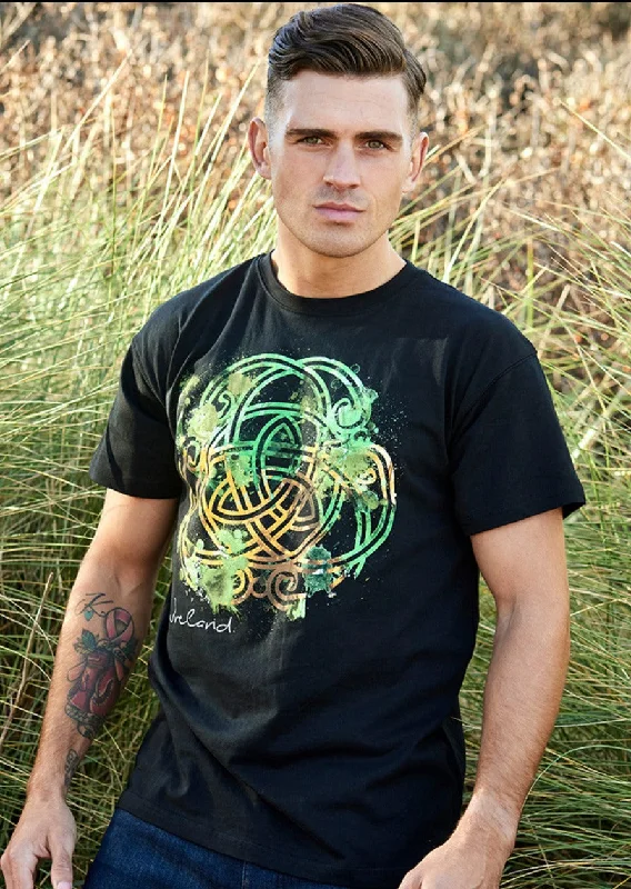 Men's Shirts with Cowl NecksMen's Black Celtic Knot T-Shirt