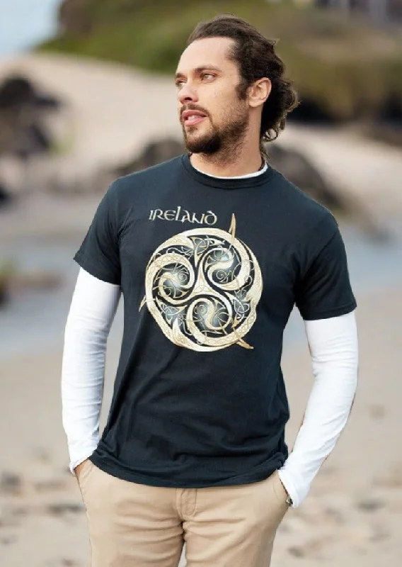 Men's Shirts with Full PlacketsMen's Celtic Knot Navy T-Shirt