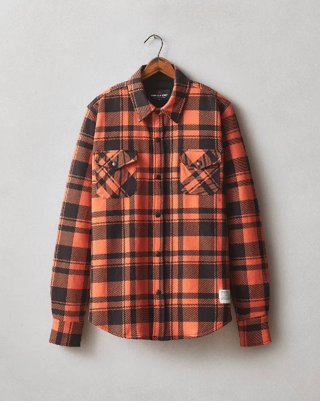 Men's Coats for SkiingRedwood Fleece Overshirt - Habanero Plaid