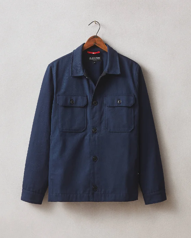 Men's Coats without LiningShirt Jacket - Navy