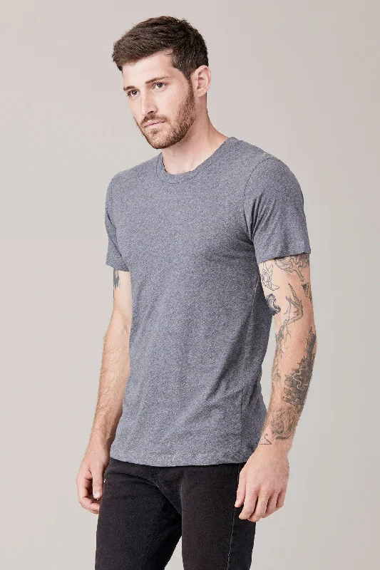 Men's Shirts with Abstract DesignsMen's Short Sleeve Crew - Heather Grey