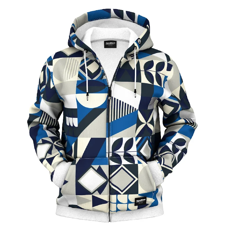 Men's Hoodies for SpringMosaic Zip Up Hoodie