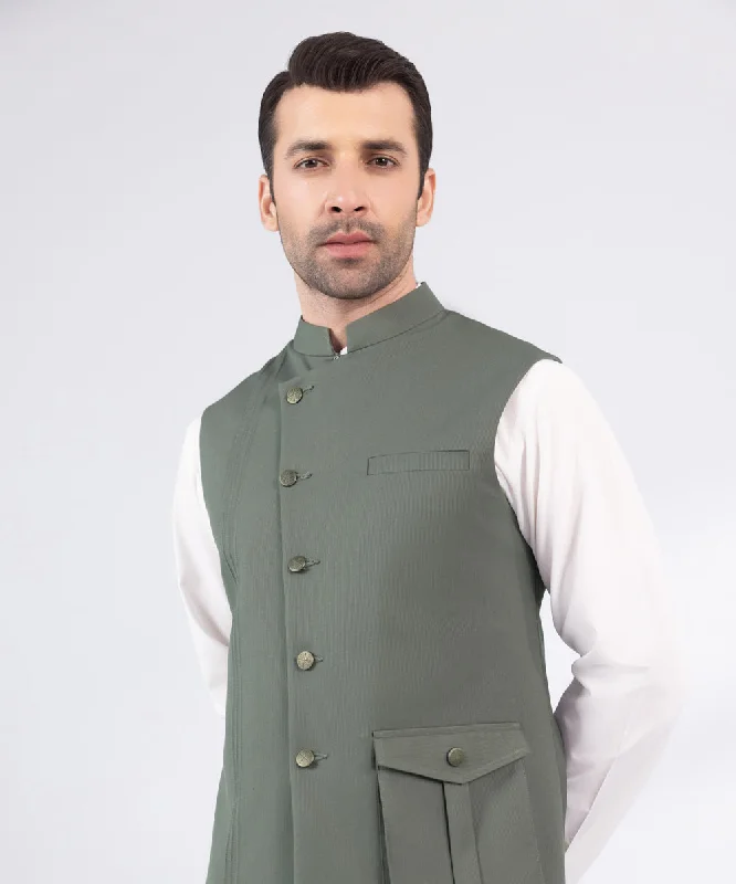 Unique Men's Flight JacketsTropical Fabric Waistcoat