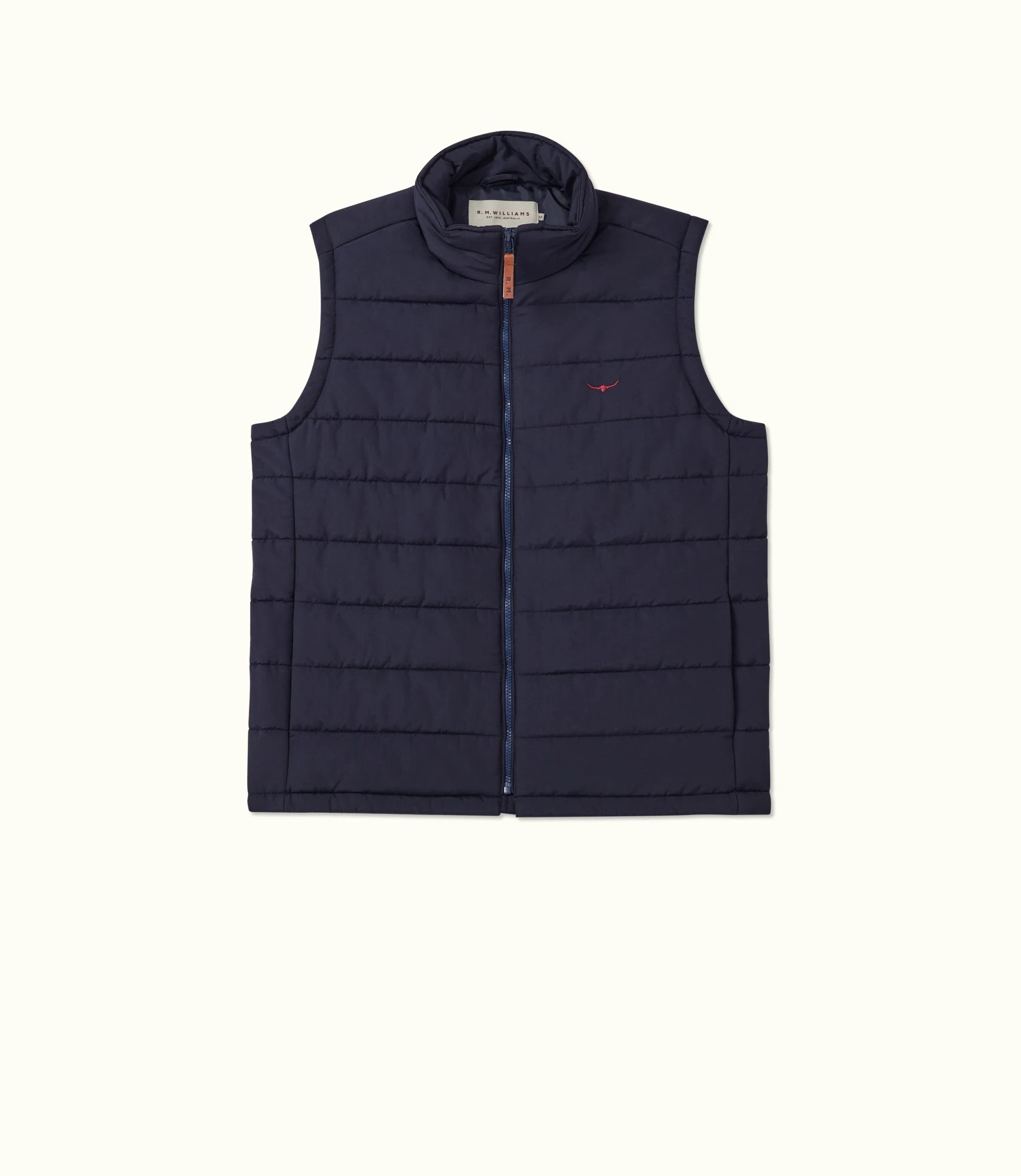 Weather-Resistant Men's CoatsR.M. Williams - Patterson Creek Vest - Navy