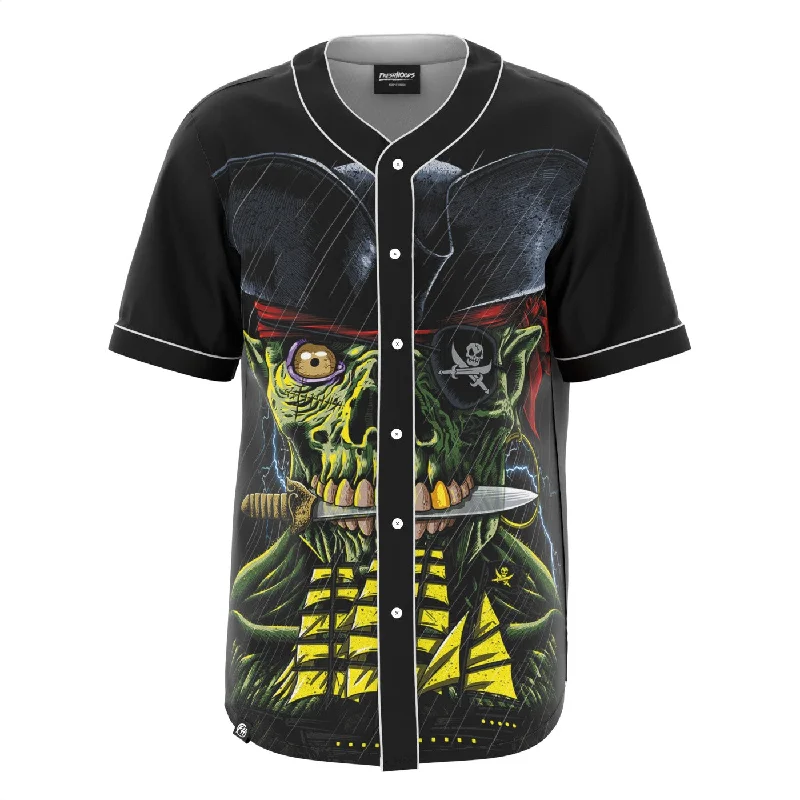 Men's Shirts with Lace-Up HemlinesPirate Zombie Jersey