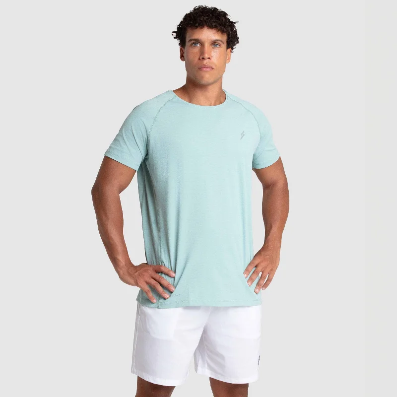 Men's Shirts with Floral PrintsPuremotion Tee V3 - Aqua Green