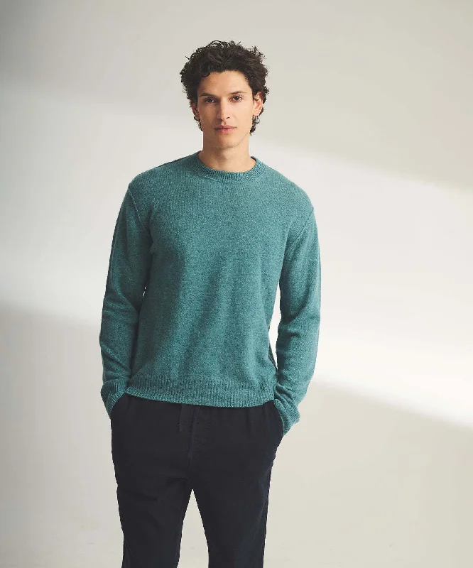 Men's Sweaters with Dropped ShouldersLightweight Reversible Cashmere Crewneck