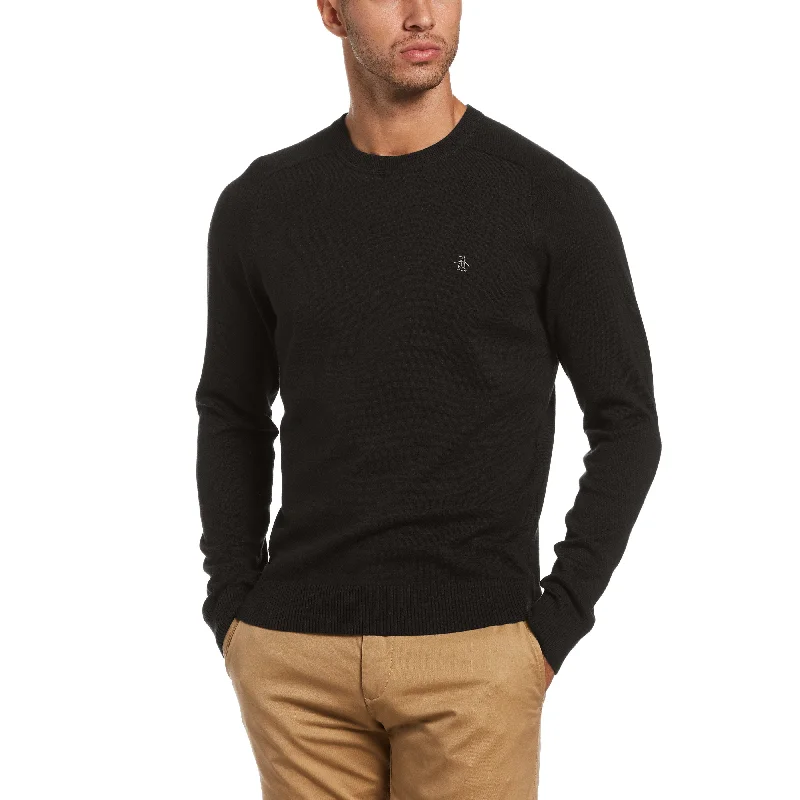 Durable Men's Acrylic SweatersRaglan Crew Neck Sweater