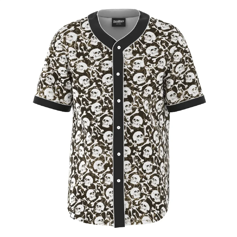 Men's Shirts with Button-Down CollarsSkullz Jersey