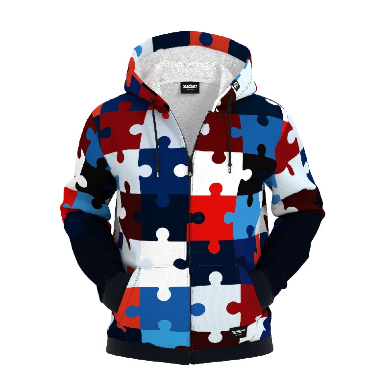 Men's Hoodies with Zippered PocketsSolve My Personality Zip Up Hoodie