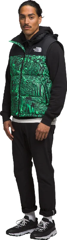 Chlorophyll Green Digital Distortion Print - TNF Black