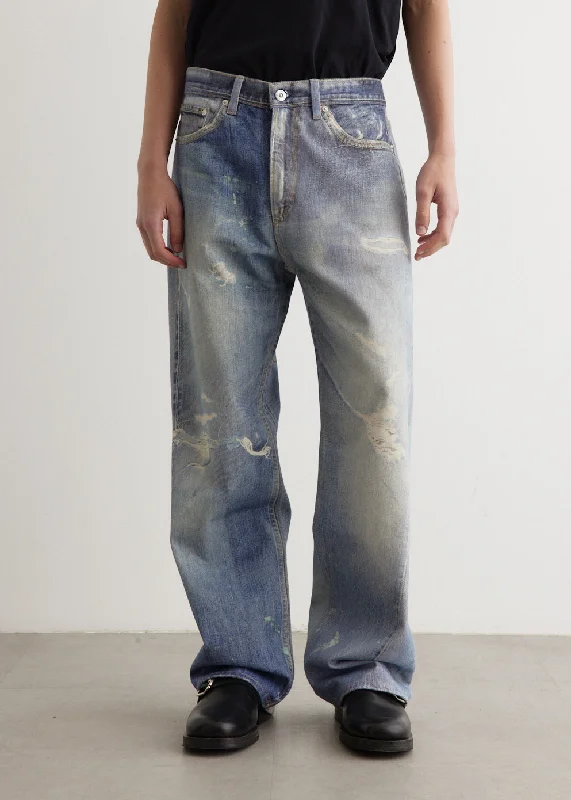 Men's Ripped JeansThird Cut Jeans