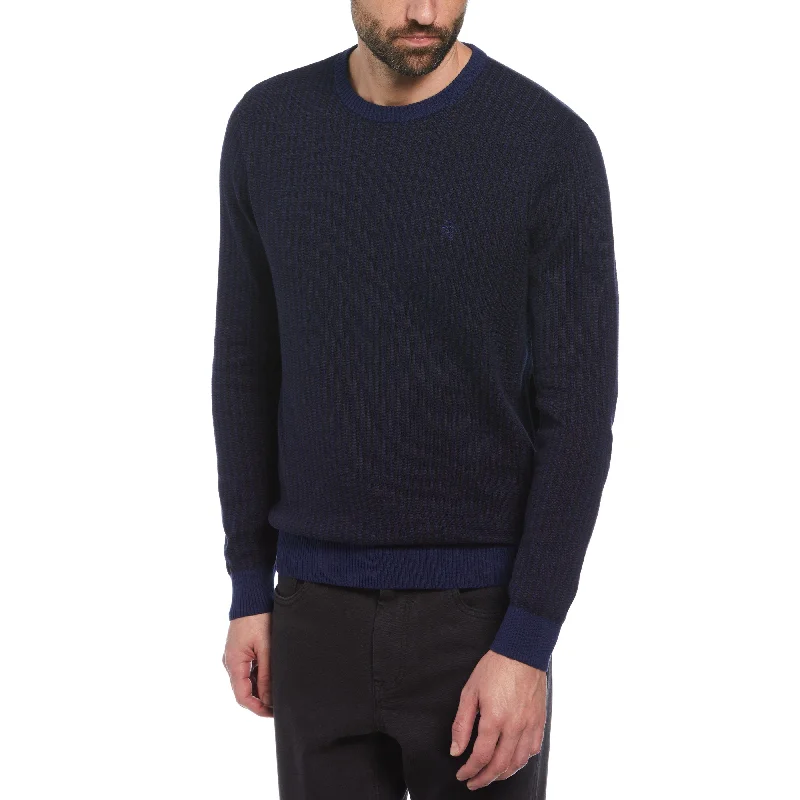 Stylish Men's Turtleneck SweatersTonal Jacquard Sweater