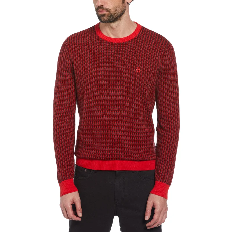 Men's Sweaters with SnapsTonal Jacquard Sweater